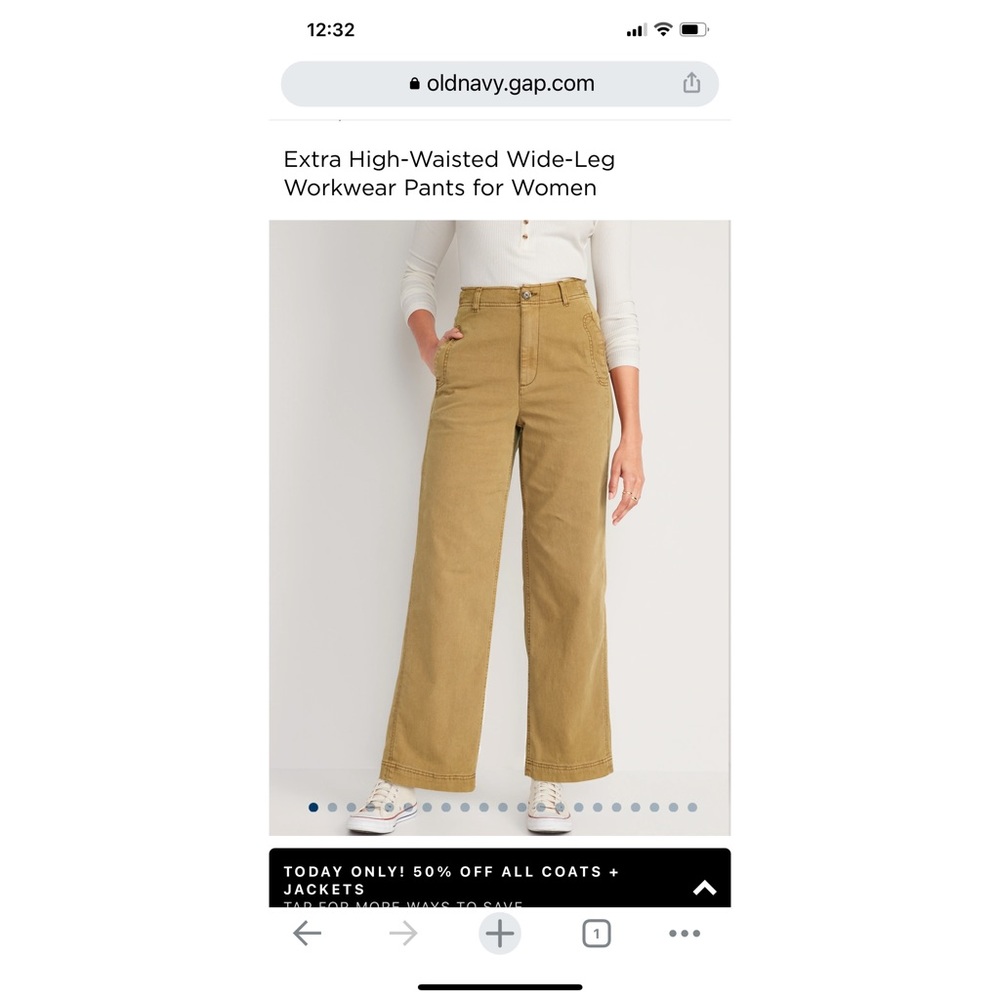 💖 Khaki wide legged trousers